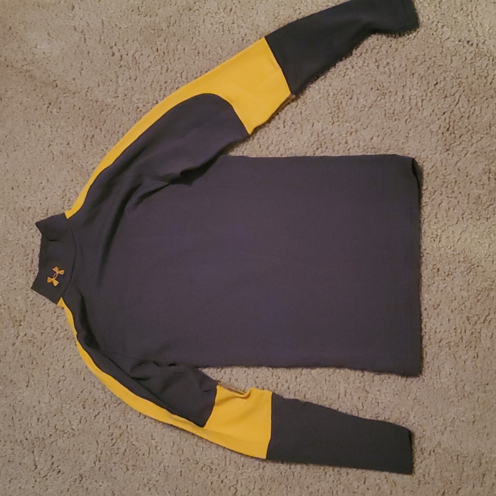 Under Armour Long Sleve Compression Cold Gear, Small, Gray and Yellow